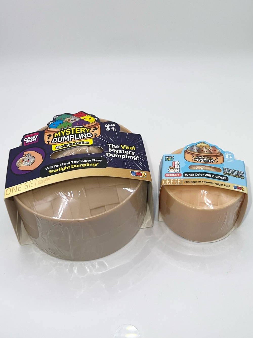 Viral mystery dumpling squish squeeze squishy large and small bundle of 2 new